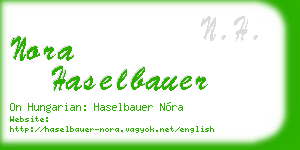 nora haselbauer business card